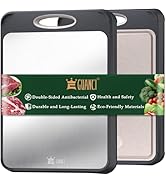 GUANCI Cutting Board for Kitchen, Stainless Steel Cutting Board Double Sided for Chopping Meat/Ve...