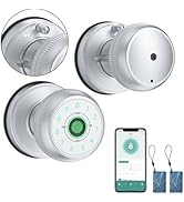 Fingerprint Door Lock-Smart Door Knob with Passcode Keypad-Finger Print Door Knob, App Control,Au...