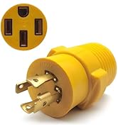 AMAKE NEMA L14-30P to 14-50R RV Generator Adapter,30 Amps to 50 Amps Power Adapter,4-Plugs Twist-...