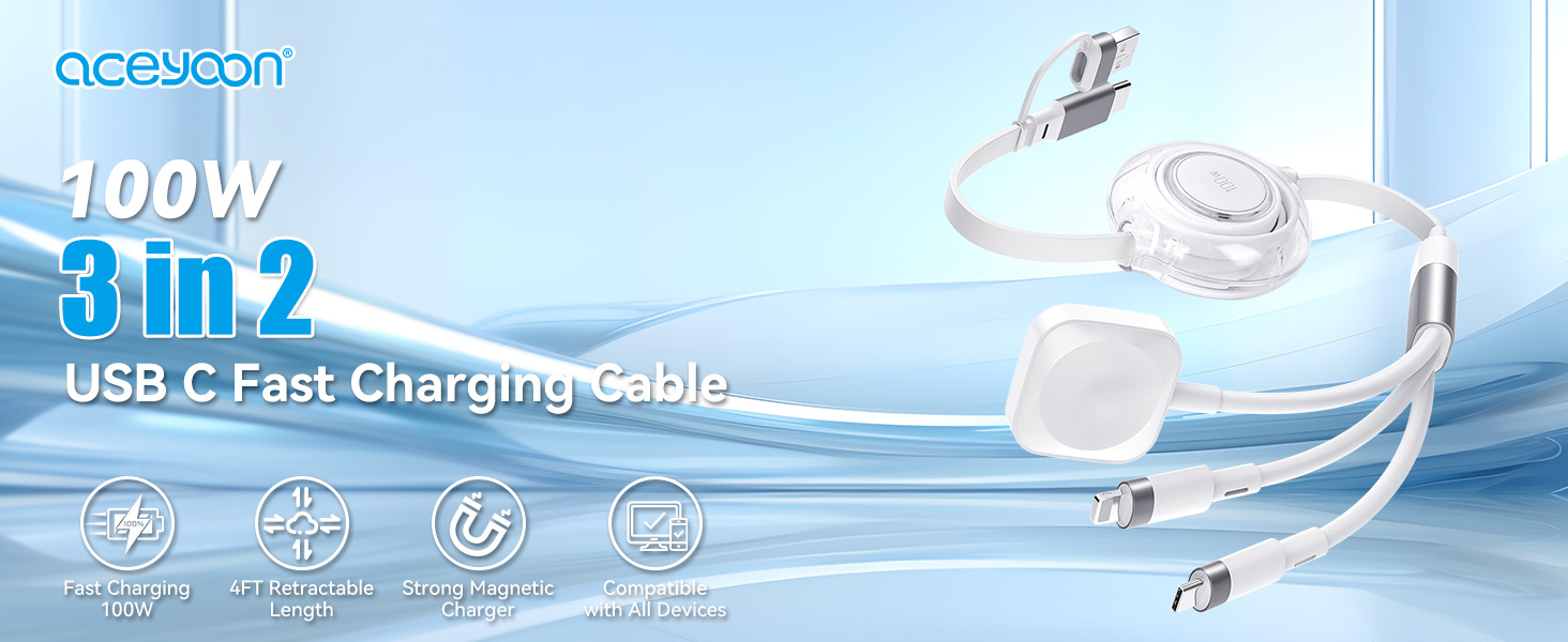 3 in 2 fast charging cable