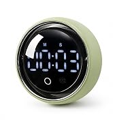 Voice Control Magnetic Kitchen Timer, USB-C Rechargeable Digital Countdown Timer with LED Display...