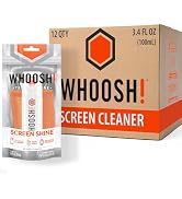 WHOOSH! Screen Cleaner Spray and Wipe [Set of 12] 3.4 fl oz + 1 Microfiber Cloth Wipes - Travel S...