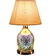 Porseme Table Lamp, Desk Lamp Bulb Included - Modern Lamp with Unique Lampshade, Handmade 3D Effe...