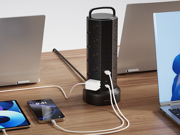 office supplies power strip tower