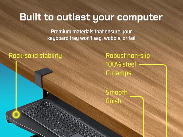 keyboard mount under desk