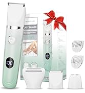 Bikini Trimmer for Women, 3-in-1 Electric Shaver for Body Legs Face, Painless Hair Remover for Se...