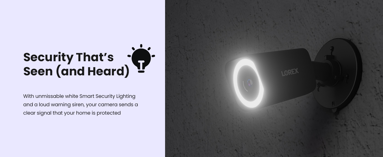 Security That&amp;#39;s Seen (and Heard) with white Smart Security Lighting and Siren
