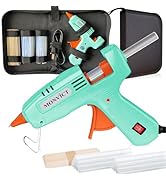 MONVICT Hot Glue Gun Kit, Mini Glue Gun with Carrying Case,20 Pcs Premium Glue Sticks, 10 Pcs Woo...