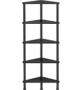 Homedawn Corner Shelf, Corner Bookcase, Industrial 6-Tier Corner Shelf Stand Display Rack,Wall Co...