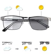 Photochromic Transition Nearsighted Distance Glasses For Men Women Spring Hinge Myopia Glasses Li...