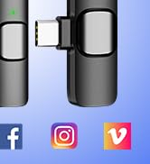 SmaFun Wireless Lavalier Microphone for iPhone - Android, iPad, Tablets, Bluetooth Mini Microphon...