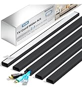 Wuitaouy Cord Hider Kit, 70.8in Cord Covers for 2-3 Wires on Wall, Paintable Cable Hider Wire Cov...