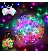50pcs Multicolor LED Mini Round Blinking Balloon Lights Long Standby Time Reusable Waterproof Bal...