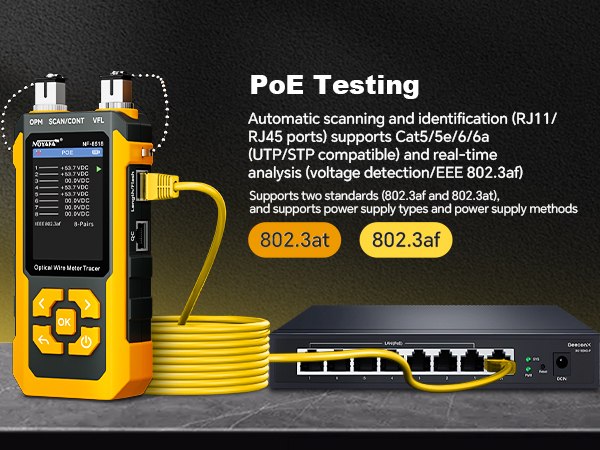 NF-8518 Network Cable Tester with Optical Power Meter, Ethernet Cable Tester