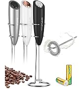 SIMPLETaste Milk Frother Handheld Battery Operated Electric Foam Maker, Drink Mixer with Stainles...