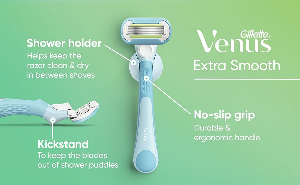Venus Extra Smooth with durable, ergonomic no-slip handle