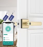 Finger print door knobs gold