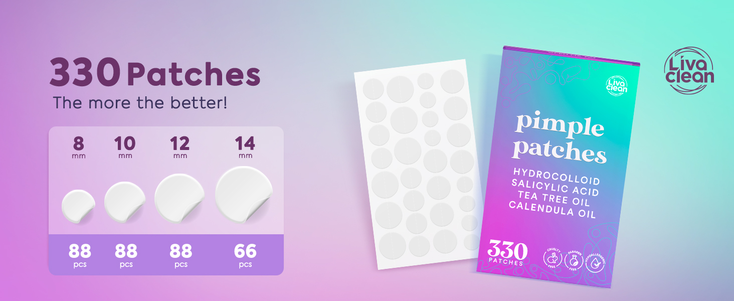 330 CT Circle Pimple Patches w/ Ingredients