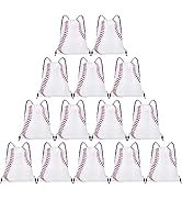 Grneric 14 Pcs Drawstring Bags Softball Baseball Basketball Football Goodie Favor Bags Cinch Bag ...