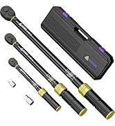 ANPUDS 1/4 3/8 1/2-inch Drive Torque Wrench, 5 Pcs Click Torque Wrench Set, 20-240in.lb, 10-110Ft...