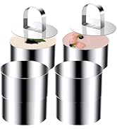 KUAYB Round Cake Ring Molds, Stainless Steel Food Rings 3 inch Dessert Mousse Cooking Rings Pastr...