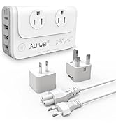 ALLWEI 220V to 110V Travel Voltage Converter us to Europe, Step Down Converter for Hair Straighte...