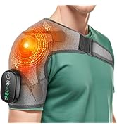 Cordless Shoulder Heating Pad, Shoulder Massager for Pain Relief Deep Tissue, Heated Shoulder Wra...