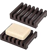 Topsky 2Pcs Soap Dish Holder, Non-Slip Bathroom Accessories Silicone Soap Case Saver, Sink Deck B...