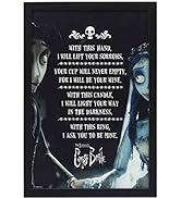 Open Road Brands Corpse Bride with This Hand Framed Wood Wall Decor - Corpse Bride Wall Art for M...