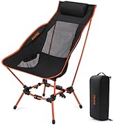 G4Free Folding Camp Chair High Back Lightweight Camping Chair with Removable Pillow, Side Pocket ...
