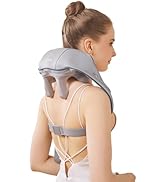 DS SAVORING Neck Massager, Electric Deep Tissue 4D Kneading Massage Pillow for Muscle Relaxation,...