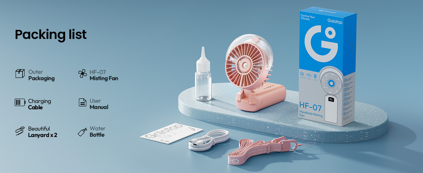 fan with water spray misting fan