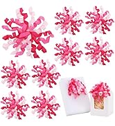 TONIFUL Hot Pink/Pink/Light Pink Curly Bows 5 Inch x 8 Counts Curly Ribbon Gift Bows for Gift Wra...