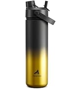 POWCAN 26 oz Insulated Water Bottle with 2-in-1 Straw and Spout Lid, Keep Cold 24H, Leak-Proof, F...