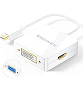 Mini DisplayPort to HDMI DVI VGA Adapter, 4K Microsoft Surface Video Display Converter, Mini DP t...