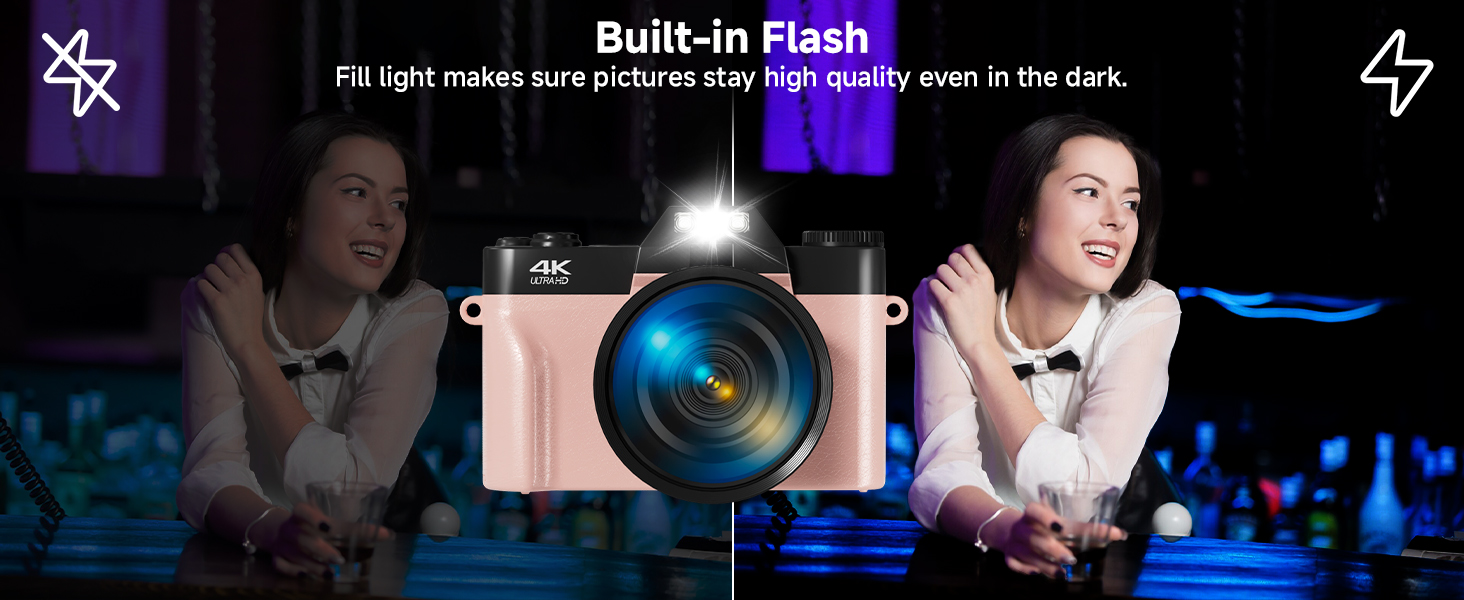 Built- in Flash,cameras for photography,digital camera with flip screen compact digital camera