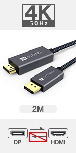 IVANKY Active DisplayPort to HDMI Adapter 4K@60Hz,Unidirectional DP to HDMI