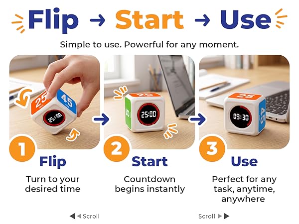 Simple flip timer with instant countdown and visual progress
