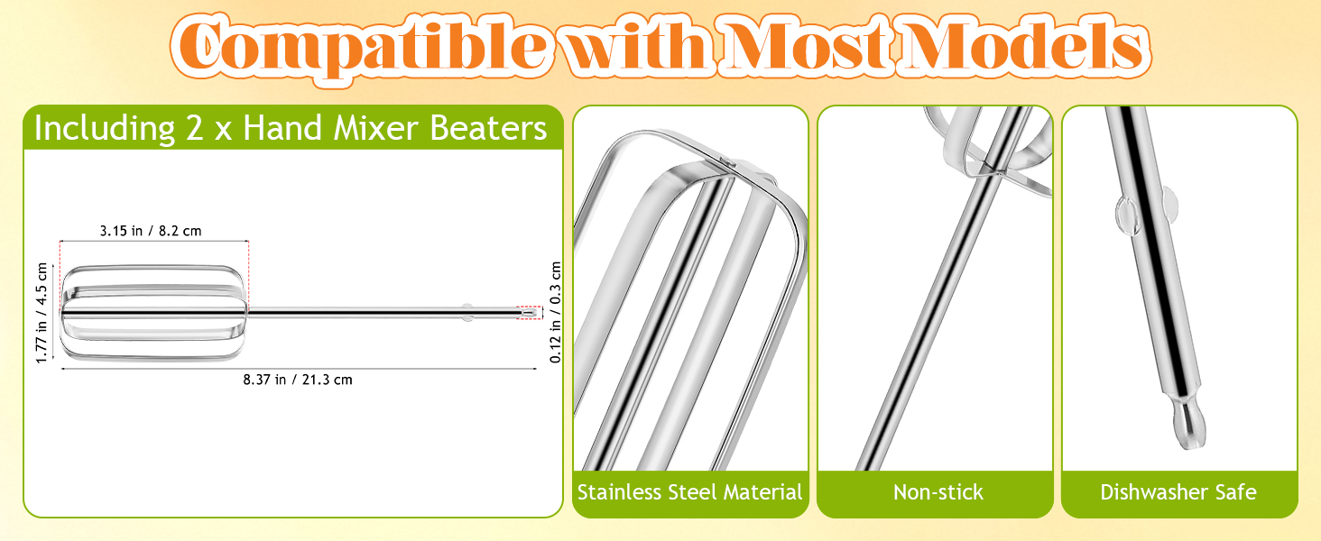 Stainless Steel Hand Mixer Attachments Replacement
