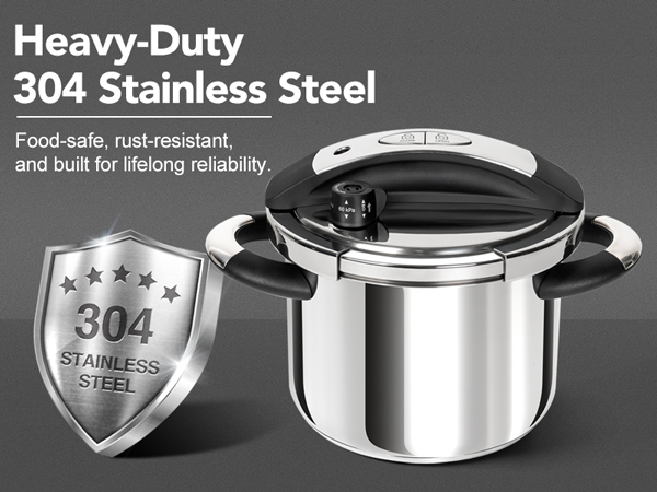 pressure cooker stainless steel pressure cooker with steamer and glass lid for multi-use