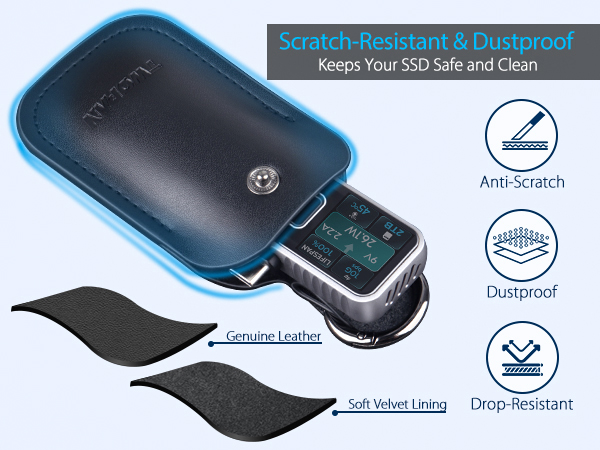 TWOPAN Nano SSD Genuine Leather Case