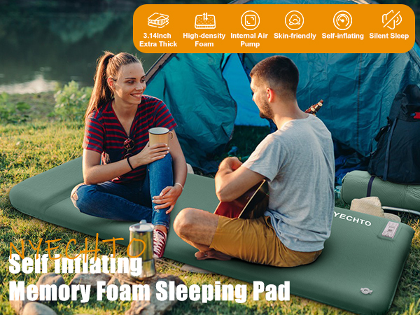 self inflating sleeping pad for camping