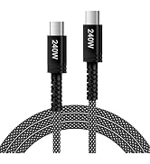 USB C to USB C Cable for Goolge Pixel 10, 240W Type C Fast Charging Cable, 6FT Nylon Braided USBC...