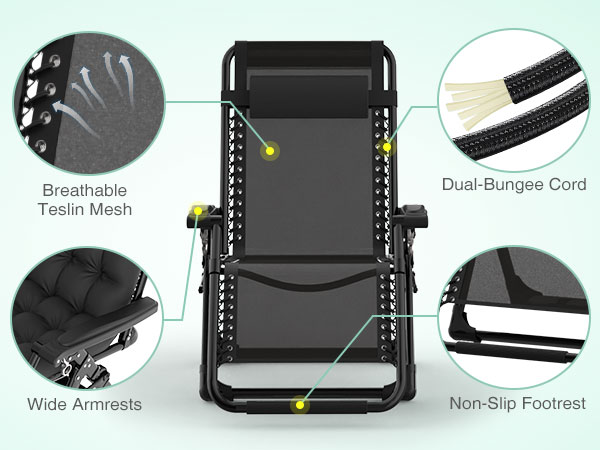 zero gravity lounge chair outdoor recliner chair anti gravity chair for patio lawn outdoor camping