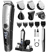 YIRISO Beard Trimmer for Men, Electric Razor Shavers for Men Face, Cordless Rechargeable Waterpro...