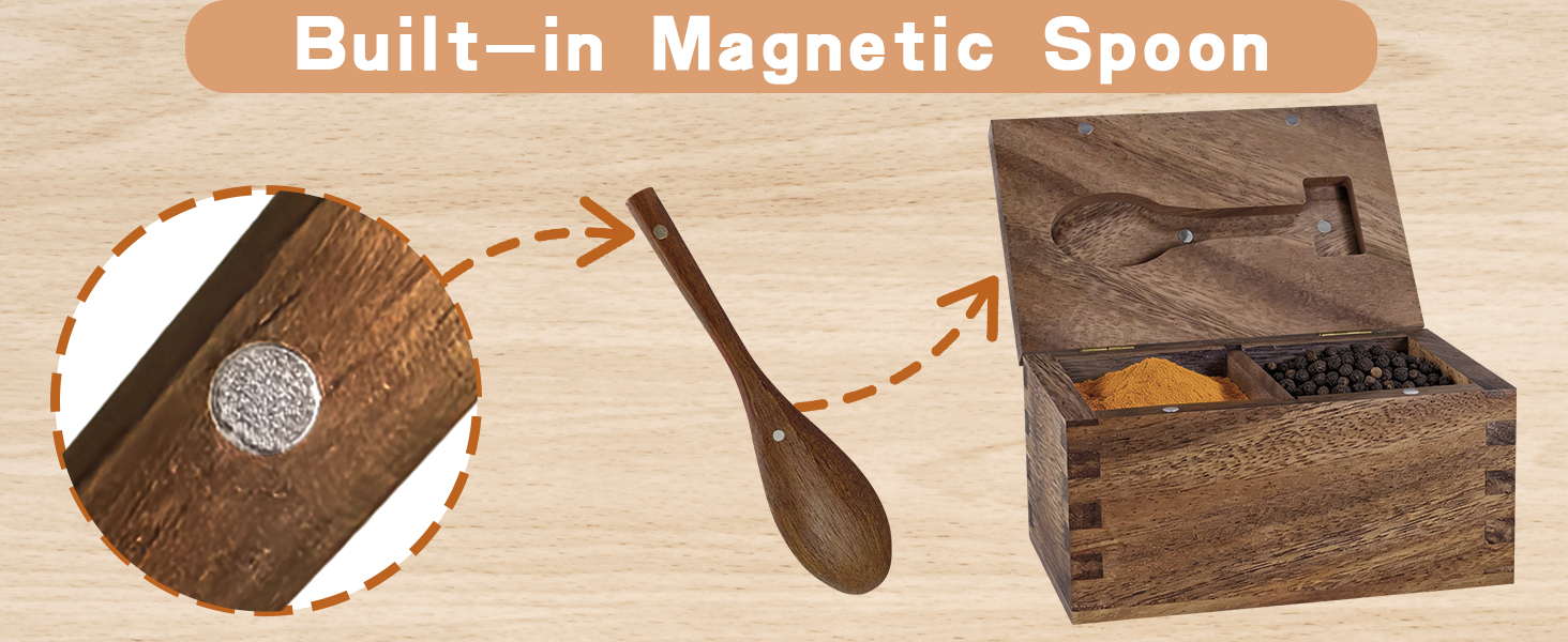 wooden salt container for countertop