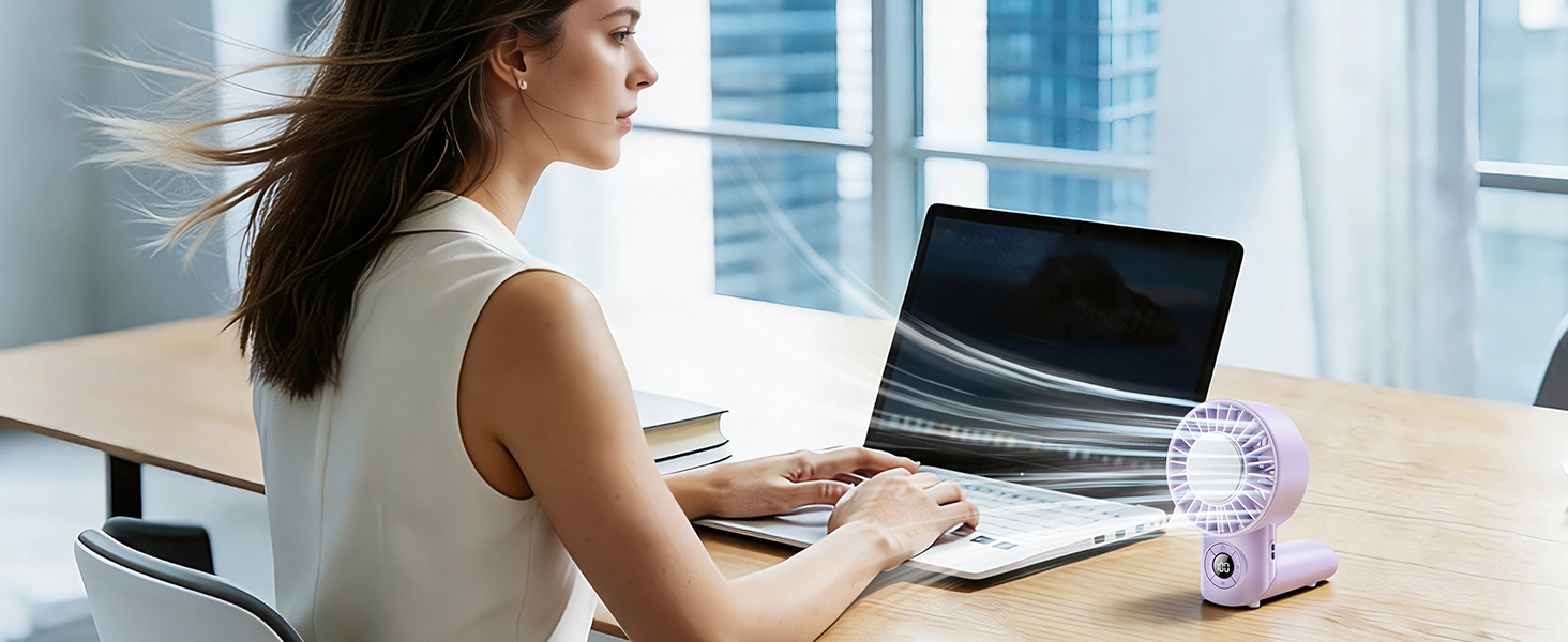 Handheld fan Neck fan Bottom anti-slip pad Desk fan