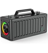 HWWR Portable Speakers Bluetooth Wireless Outdoor: 80W Powerful Bass Stereo Bluetooth Speaker wit...