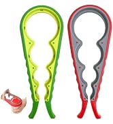 Luckyiren Jar Opener, Silicone Handle Can Opener for Bottle Beer Cap Lid Cover, Easy Twist Tool f...