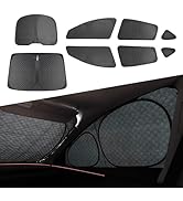 EVFITUS 8PCS Upgraded for Tesla Model Y Juniper Window Shade Covers Thicker 5-Layer Material Sun ...